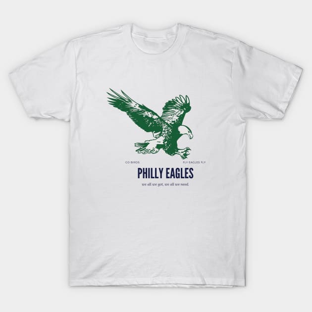 Philly Eagles (White font) - Philadelphia Eagles T-Shirt by cheesefries